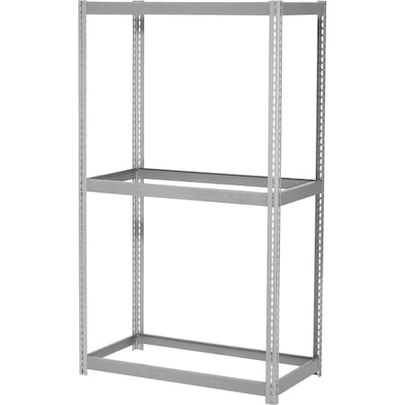 Global Industrial Expandable Starter Rack 48Wx18Dx84H, 3 Levels No Deck 1500lb Per Level, Gray B2296856